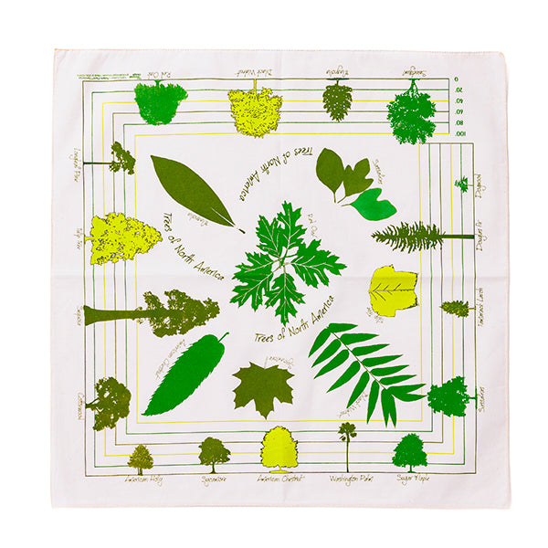 プリンティッドイメージ ネイチャープリントバンダナ ツリーズオブノースアメリカ