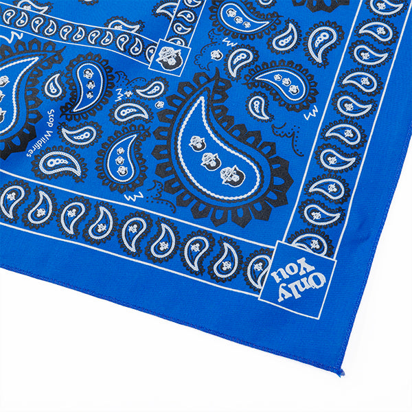 プリンティッドイメージ ネイチャープリントバンダナ SMOKEY PAISLEY ROYAL