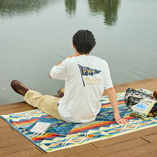 ペンドルトン メンズ ショートスリーブ ナショナルパークガーメントダイ バックプリントTシャツ オフホワイト