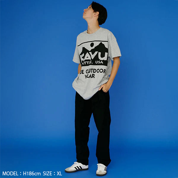 カブー メンズ ビッグロゴ Tシャツ XLサイズ スポーツグレー