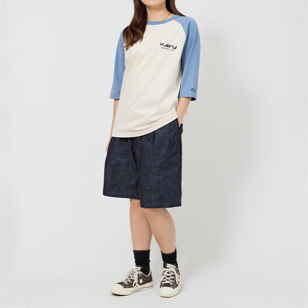 カブー メンズ サーフロゴ ベースボール Tシャツ