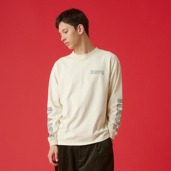 カブー メンズ スリーブプリント ロングスリーブTシャツ