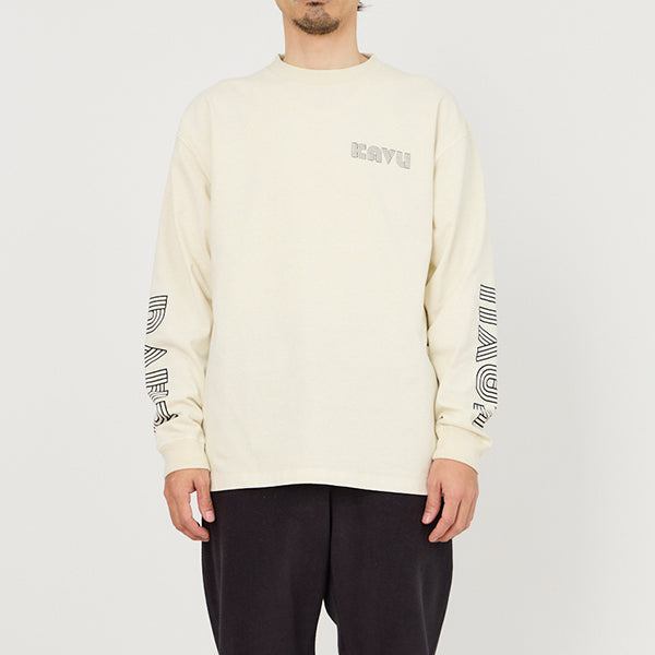 カブー メンズ スリーブプリント ロングスリーブTシャツ