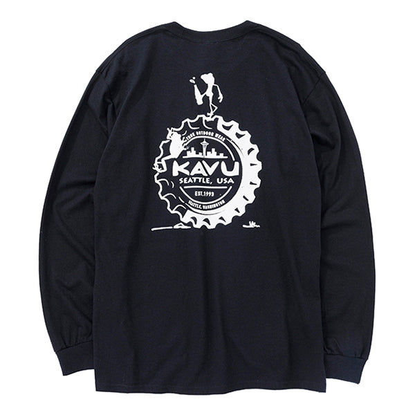 カブー メンズ ロングスリーブクラウンフロッグTシャツ