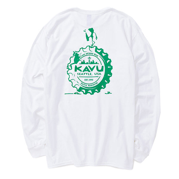 カブー メンズ ロングスリーブクラウンフロッグTシャツ