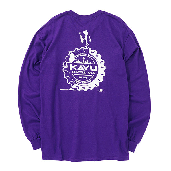 カブー メンズ ロングスリーブクラウンフロッグTシャツ