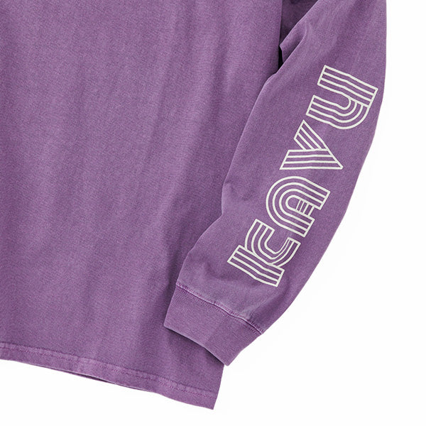 カブー メンズ スリーブプリント ロングスリーブ ピグメントTシャツ