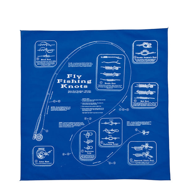 プリンティッドイメージ ネイチャープリントバンダナ フライフィッシングノッツ