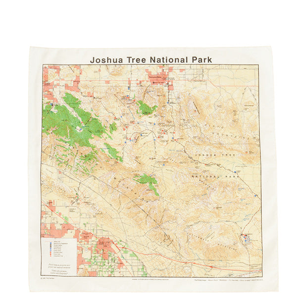 プリンティッドイメージ ネイチャープリントバンダナ ジョシュアツリーTOPO