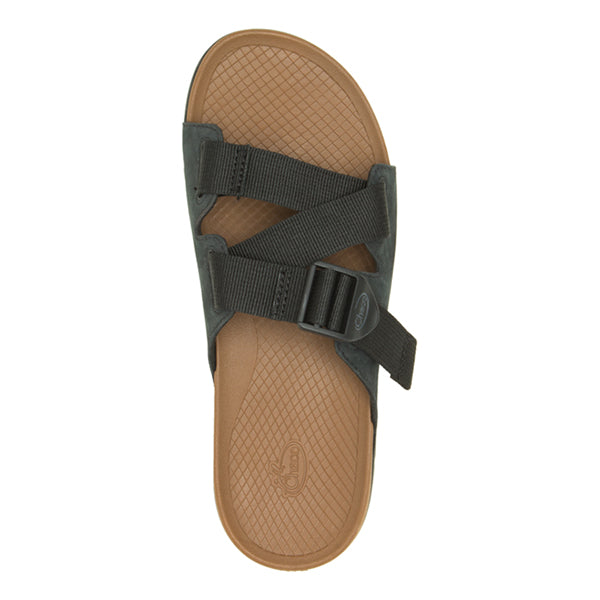 チャコ ウィメンズ ローダウンレザースライド ブラック