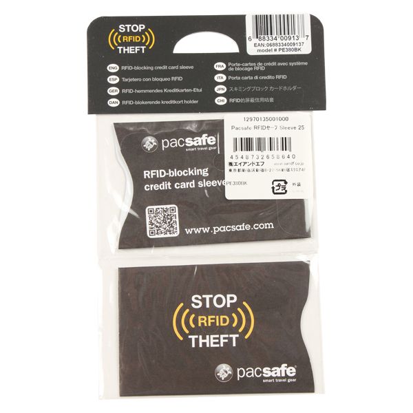パックセーフ RFIDセーフ スリーブ25(2パック)