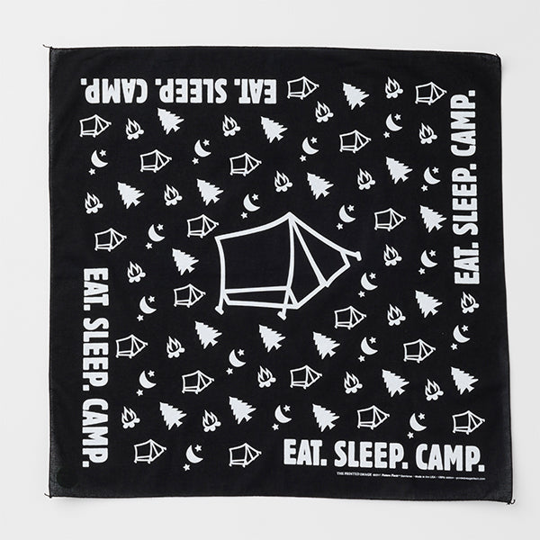 プリンティッドイメージ ネイチャープリントバンダナ EAT.SLEEP.CAMP