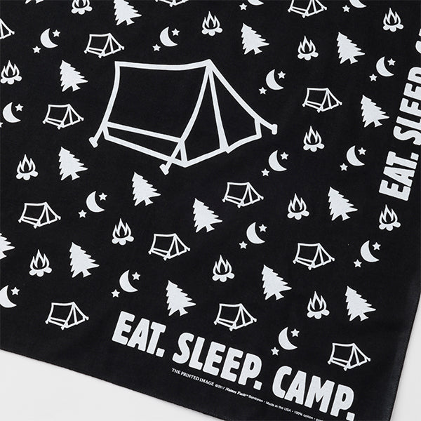 プリンティッドイメージ ネイチャープリントバンダナ EAT.SLEEP.CAMP