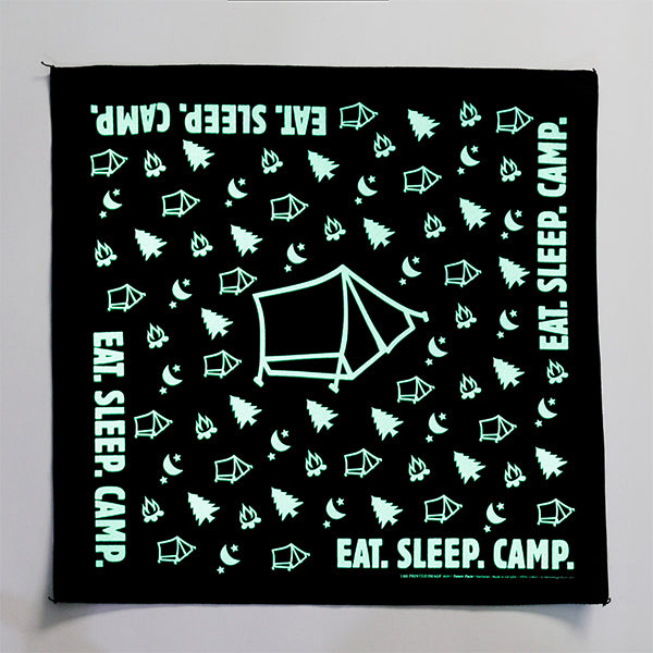 プリンティッドイメージ ネイチャープリントバンダナ EAT.SLEEP.CAMP