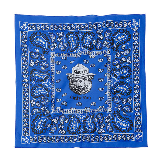 プリンティッドイメージ  ネイチャープリントバンダナ SMOKEY PAISLEY ROYAL