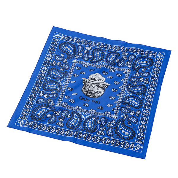 プリンティッドイメージ  ネイチャープリントバンダナ SMOKEY PAISLEY ROYAL