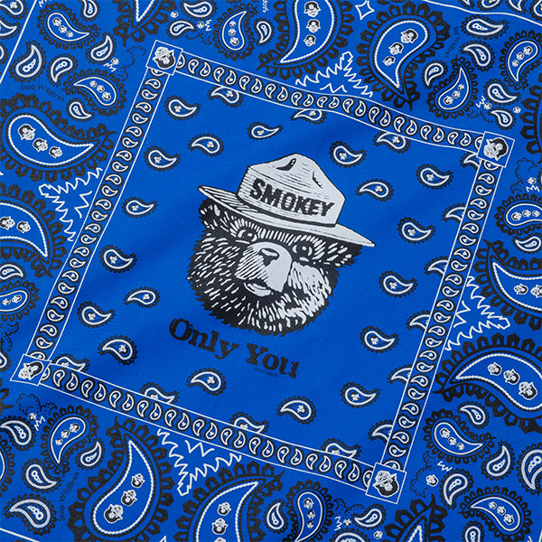 プリンティッドイメージ  ネイチャープリントバンダナ SMOKEY PAISLEY ROYAL