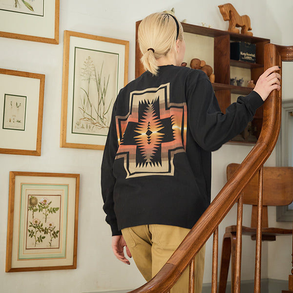 ペンドルトン メンズ バックプリント ロングスリーブ Tシャツ