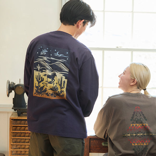 ペンドルトン メンズ バックプリント ロングスリーブ Tシャツ