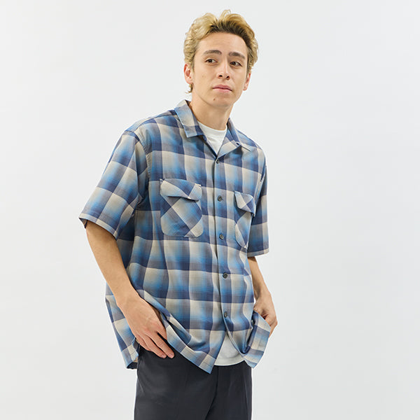 ペンドルトン ショートスリーブ オープンカラーオフスケールウールシャツ