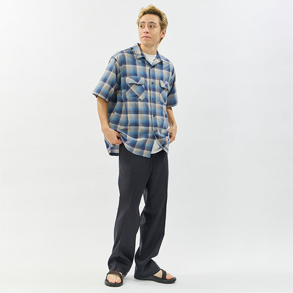 ペンドルトン ショートスリーブ オープンカラーオフスケールウールシャツ