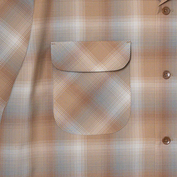 ペンドルトン ショートスリーブ オープンカラーオフスケールウールシャツ