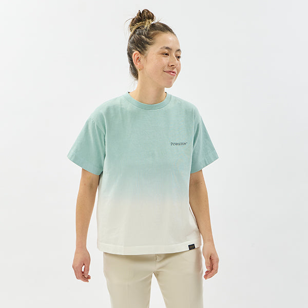 ペンドルトン ウィメンズ ショートスリーブ ジャージーグラデーションダイ MW バックプリントTシャツ