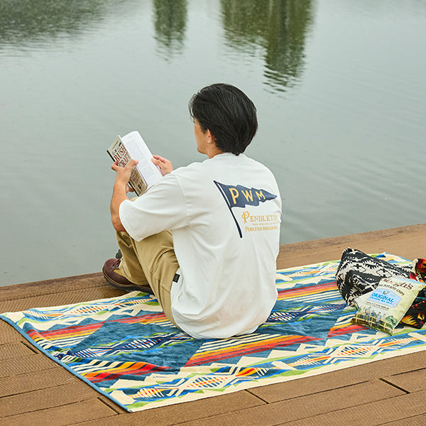 ペンドルトン メンズ ショートスリーブ ナショナルパークガーメントダイ バックプリントTシャツ オフホワイト