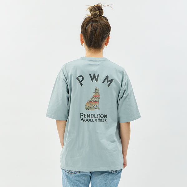 ペンドルトン メンズ ショートスリーブ ナショナルパークガーメントダイ バックプリントTシャツ スレイトブルー