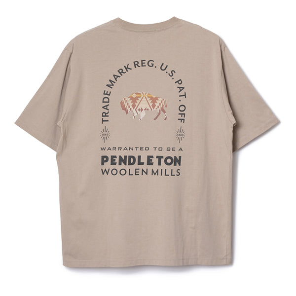 ペンドルトン メンズ ショートスリーブ ナショナルパークガーメントダイ バックプリントTシャツ グレージュの画像