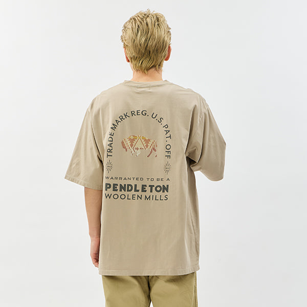 ペンドルトン メンズ ショートスリーブ ナショナルパークガーメントダイ バックプリントTシャツ グレージュ