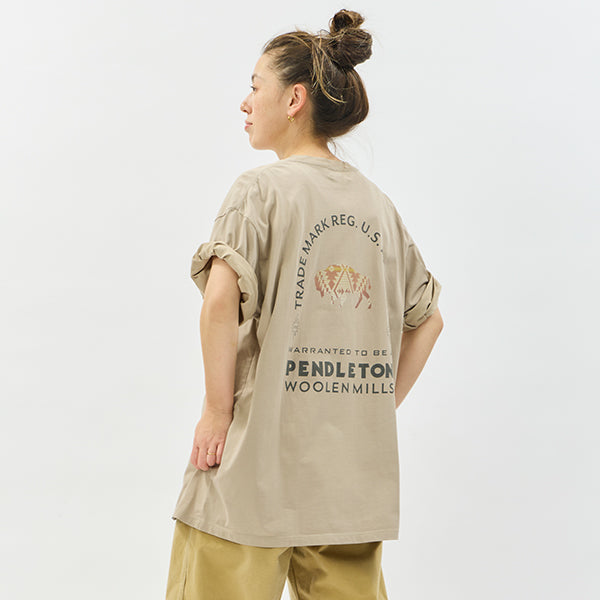 ペンドルトン メンズ ショートスリーブ ナショナルパークガーメントダイ バックプリントTシャツ グレージュ