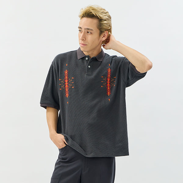 ペンドルトン メンズ ショートスリーブ ピケ エンブロイダリー ポロシャツ