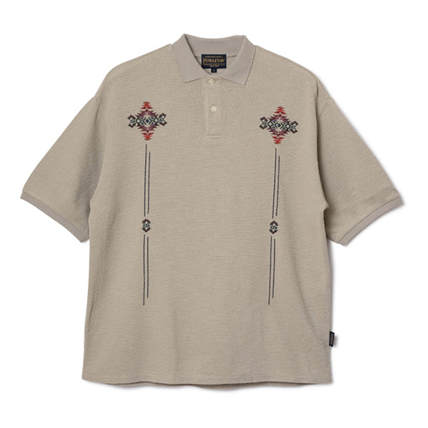 ペンドルトン メンズ ショートスリーブ ピケ エンブロイダリー ポロシャツ