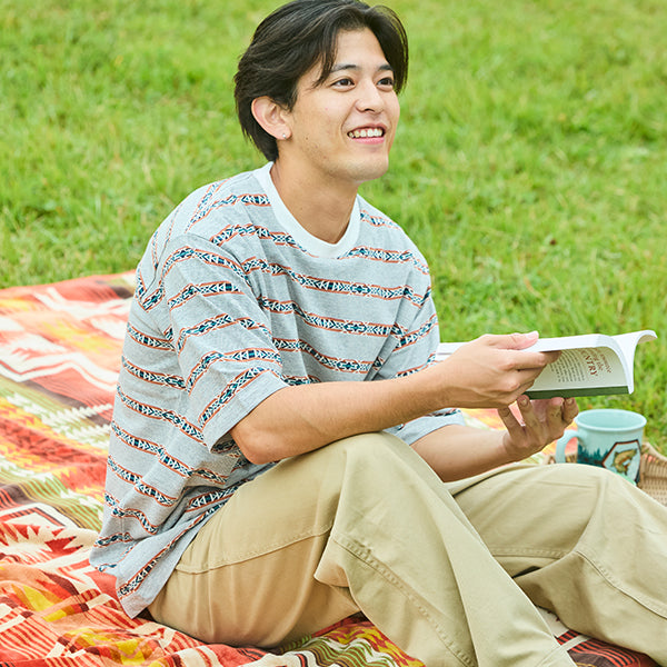 ペンドルトン メンズ ショートスリーブ ジャガード ボーダーTシャツ