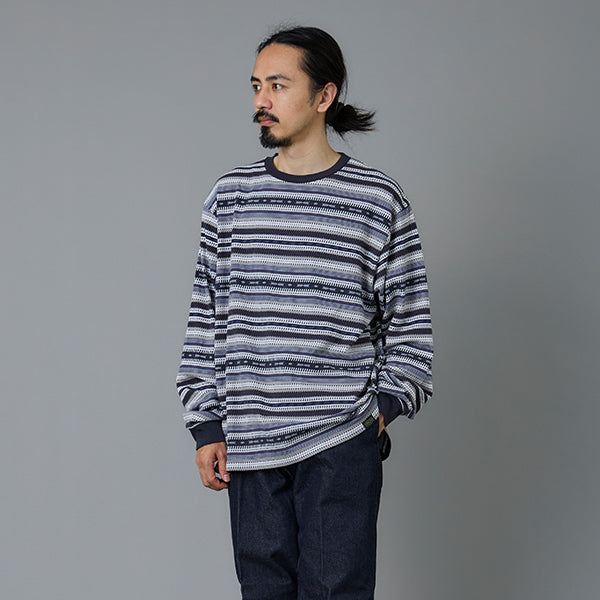 ペンドルトン メンズ ジャガード ロングスリーブ ボーダー Tシャツ