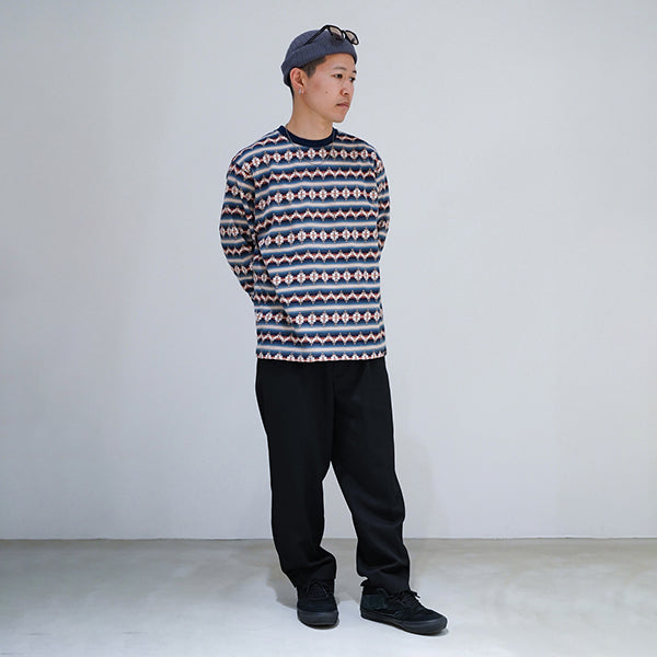 ペンドルトン メンズ ジャガード ロングスリーブ ボーダー Tシャツ