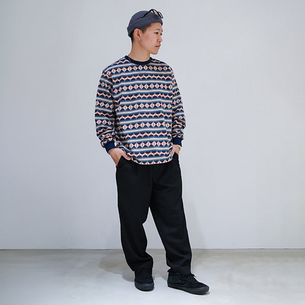 ペンドルトン メンズ ジャガード ロングスリーブ ボーダー Tシャツ