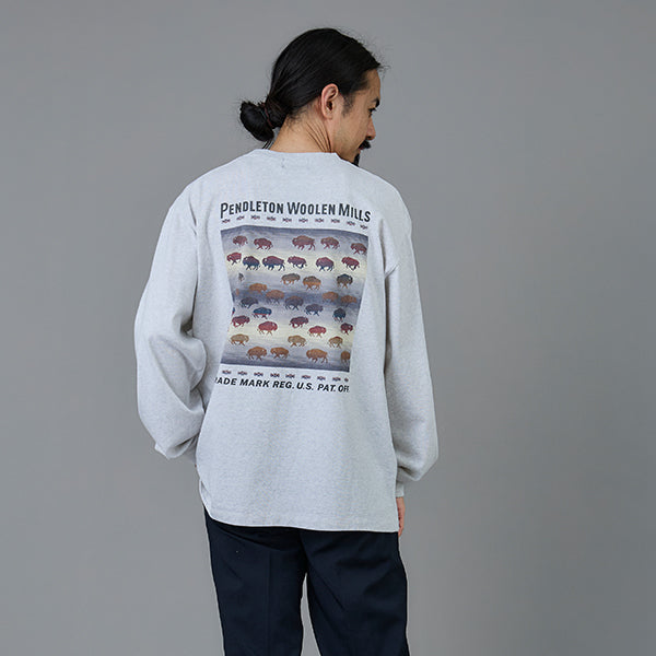 ペンドルトン メンズ バックプリント ロングスリーブ Tシャツ