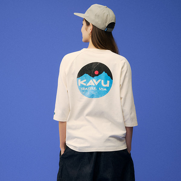 カブー メンズ マウンテンロゴ ベースボール Tシャツ