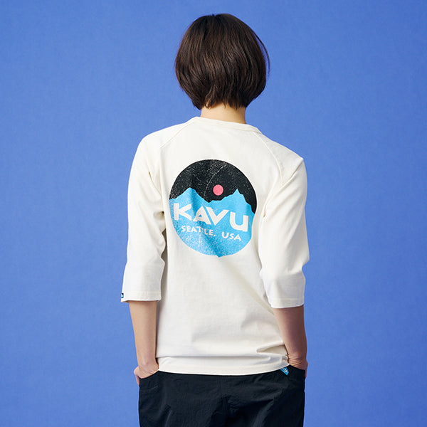 カブー メンズ マウンテンロゴ ベースボール Tシャツ