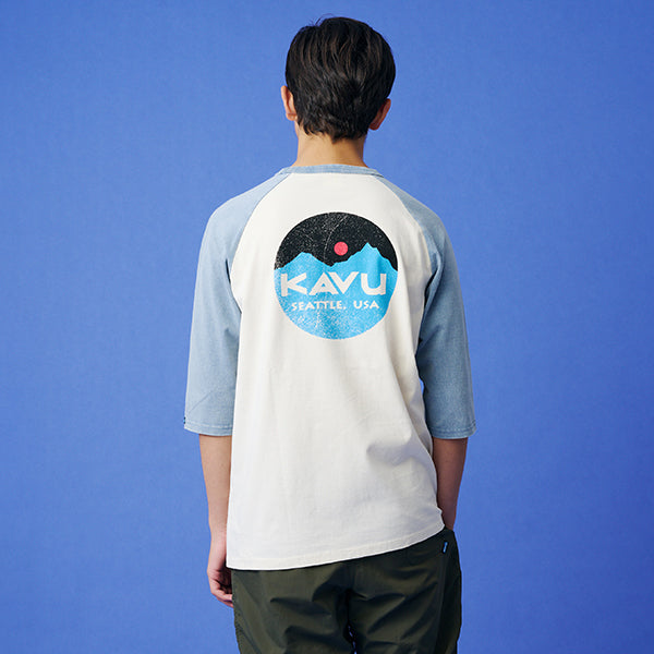 カブー メンズ マウンテンロゴ ベースボール Tシャツ