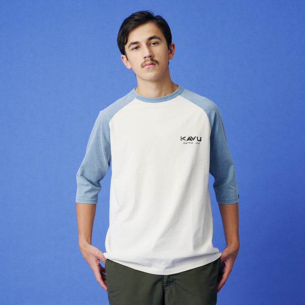 カブー メンズ マウンテンロゴ ベースボール Tシャツ