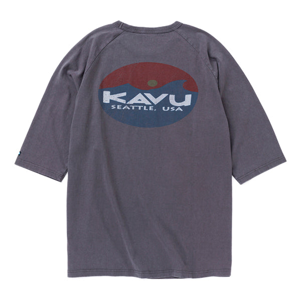 カブー メンズ サーフロゴ ベースボール Tシャツ