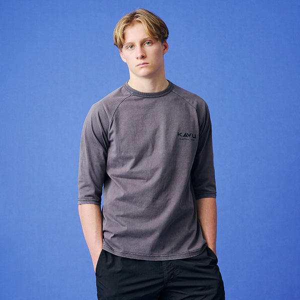 カブー メンズ サーフロゴ ベースボール Tシャツ