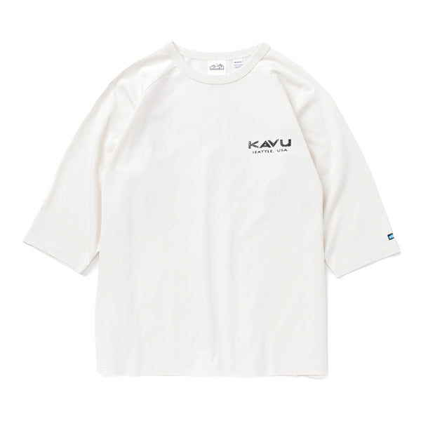 カブー メンズ サーフロゴ ベースボール Tシャツ