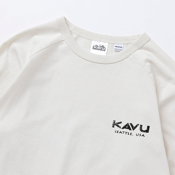 カブー メンズ サーフロゴ ベースボール Tシャツ