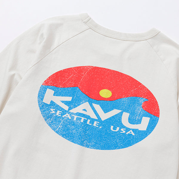 カブー メンズ サーフロゴ ベースボール Tシャツ