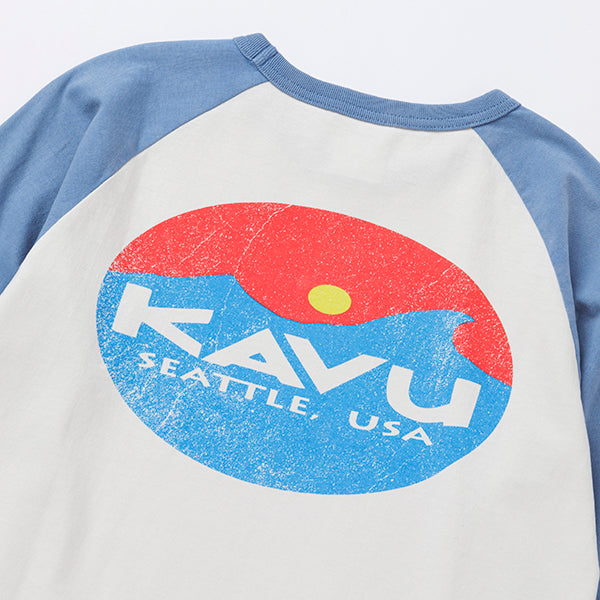 カブー メンズ サーフロゴ ベースボール Tシャツ