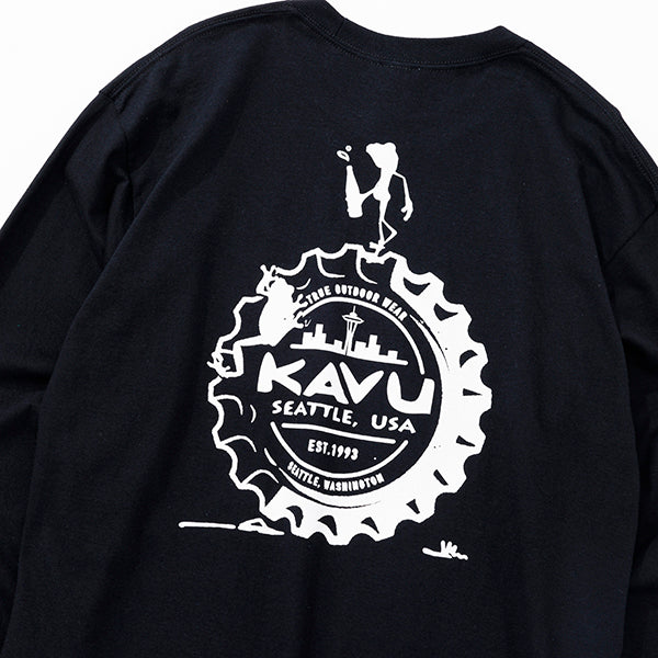 カブー メンズ ロングスリーブクラウンフロッグTシャツ